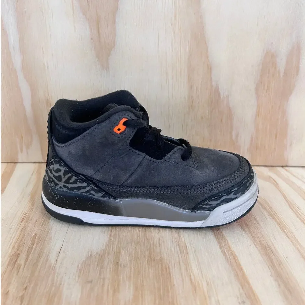 Nike - Air Jordan 3 Retro - Sneakers - Black - Kids Toddler - 7C - DM0968-080
